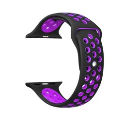 Řemínek iMore SPORT pro Apple Watch Series 9/8/7 (45mm) - Černý/Fialový