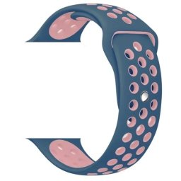 Řemínek iMore SPORT pro Apple Watch Series 9/8/7 (45mm) - Oceánsky modrý/Růžový