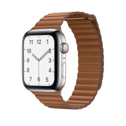 Řemínek iMore Leather Loop Apple Watch Series 9/8/7 (45mm) - Sedlově hnědý