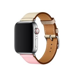 Řemínek iMore Single Tour Apple Watch Series 9/8/7 (45mm) - Béžový/Růžový