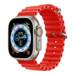 iMore Oceánský řemínek pro Apple Watch Series 9/8/7 (45mm) - Červený