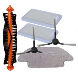 HEPA filtry a kartáče pro ETA 4228, Sencor SRV 9550BK, Cecotec Conga 6090, 5490, 5090 a mop, sada 6ks