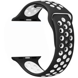 Řemínek iMore SPORT pro Apple Watch Series 9/8/7 (41mm) - Černý/Bílý