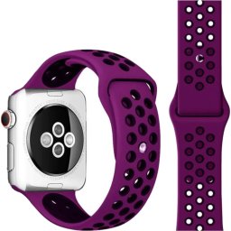 Řemínek iMore SPORT pro Apple Watch Series 9/8/7 (41mm) - Fialový/Černý