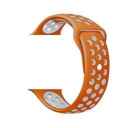 Řemínek iMore SPORT pro Apple Watch Series 9/8/7 (41mm) - Oranžový/Šedý