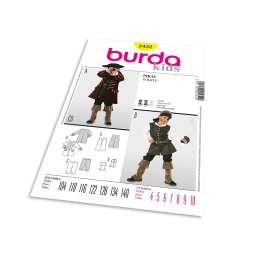 Střih Burda 2452 - Kostým piráta, objevitele