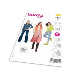 Střih Burda 6114 - Vesta, fleecová mikina, bunda s kapucí