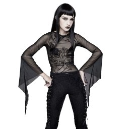 tričko dámské s dlouhým rukávem DEVIL FASHION - TT124
