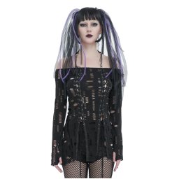 tričko dámské s dlouhým rukávem DEVIL FASHION - Decadence - TT245