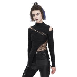 tričko dámské s dlouhým rukávem DEVIL FASHION - Knitted Wild Grain - TT252