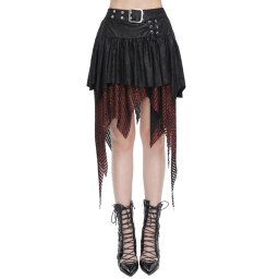 sukně dámská DEVIL FASHION - Black and Red - SKT18002