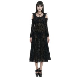 šaty dámské DEVIL FASHION - Gothic Flocked - SKT163