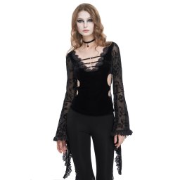 tričko dámské s dlouhým rukávem DEVIL FASHION - Hanfu - TT258