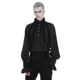 košile pánská DEVIL FASHION - Black Chiffon - SHT10401