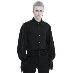 košile pánská s dlouhým rukávem DEVIL FASHION - Daily Gothic Lantern - SHT08301