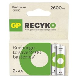 Nabíjecí baterie GP ReCyko 2600 AA (HR6), 2 ks 1032222260