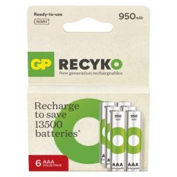 Nabíjecí baterie GP ReCyko 950 AAA (HR03), 6 ks 1032126090
