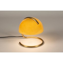 Stolní skleněná lampa Art Deco Yellow and Gold
