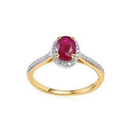 Rubínový prsten s diamanty IZBR578R