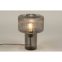 Stolní retro lampa Lisboa Glass Smoke