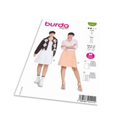 Střih Burda 5781 - Sukně se sklady, klasická tenisová sukně, sukně s knoflíky