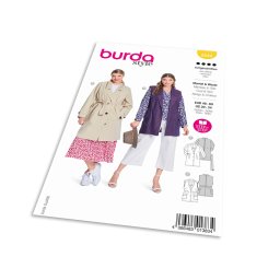 Střih Burda 5840 - Balonový kabát, trenčkot, vesta