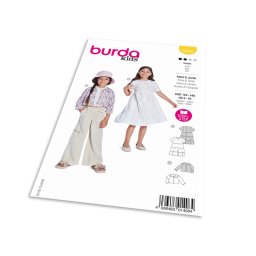 Střih Burda 9225 - Šaty s volánky pro dívky, krátké sako, bolerko