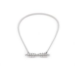 Kovový pásek pružný šíře 0,9 cm, barva 2 stříbrná list