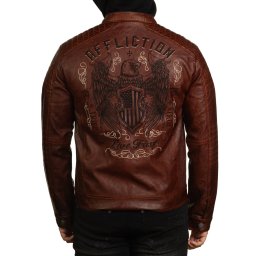 bunda pánská AFFLICTION - CODE OF HONOR - BROWN - 110OW418-BR