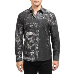 košile pánská AFFLICTION - BRENTWOOD - BLACK - 110WV926-BK