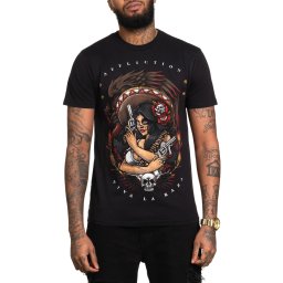 tričko pánské AFFLICTION - LA SOLDADERA - BLACK - A26003-BK