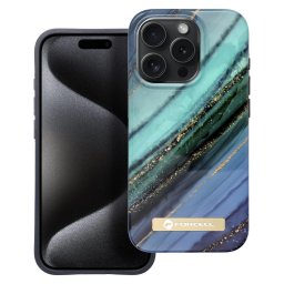 Kryt Forcell F-Protect Mirage MagSafe iPhone 15 Pro - Bloom Bush - Jade Marble