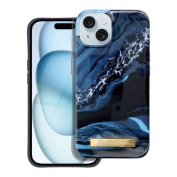 Kryt Forcell F-Protect Mirage MagSafe iPhone 15 - Bloom Bush - Ocean Marble