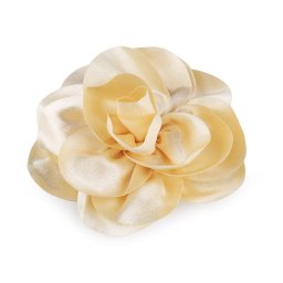 Brož / ozdoba do vlasů saténový květ Ø14,5 cm, barva 2 krémová