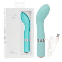 Pillow Talk Sassy - vibrtor na bod G - dobjec - tyrkysov
