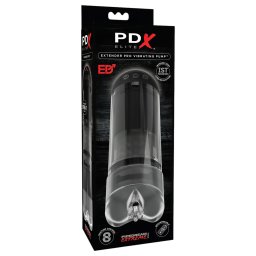 PDX Elite Extender Pro - masturbtor s vibracemi a snm - ern, dobjec