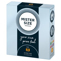 Mister Size - tenk kondom - 53 mm - 3 ks
