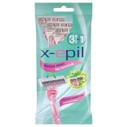 X-Epil - dmsk jednorzov holic strojek - 3 bity - 4 kusy