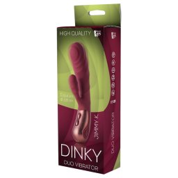 Dinky Jimmy K. Duo - vibrtor s ramenem na klitoris - nabjec - erven