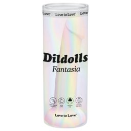 Dildolls Fantasia - psavkov silikonov dildo (pruhovan)