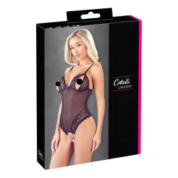Cottelli - oteven body s krajkou a perlami - ern