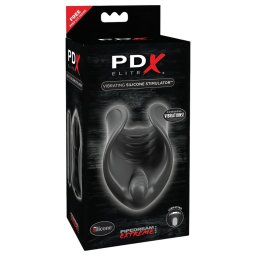 PDX Elite - vibrtor na penis - silikonov - ern