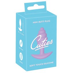 Cuties Mini Butt Plug - silikonov anln kolk (fialov, 2,8 cm)