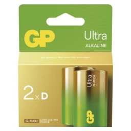 Alkalická baterie GP Ultra D (LR20), 2 ks