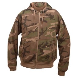Mikina se zipem a kapucí WOODLAND vel. XL