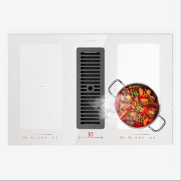 Klarstein Full House 77 Down Air System, indukční sporák + digestoř, 477 m³/h, třída energetické účinnosti A