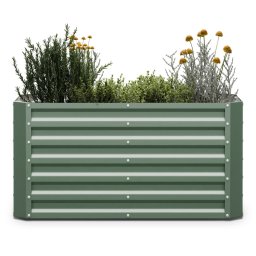 Blumfeldt High Grow Straight vyvýšený záhon 120x60x60 cm ocelový vlnitý plech, snadná montáž, odolný proti korozi a mrazu