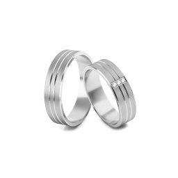 Snubní prstýnky s diamanty v bílém zlatě, 5,3mm STOBR206A
