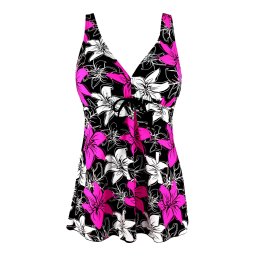 Summer tankiny pro plnoštíhlé S136-20 L růžová