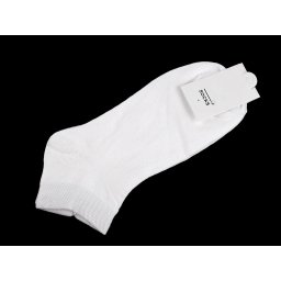 Bavlněné ponožky kotníkové unisex, barva 1 bílá